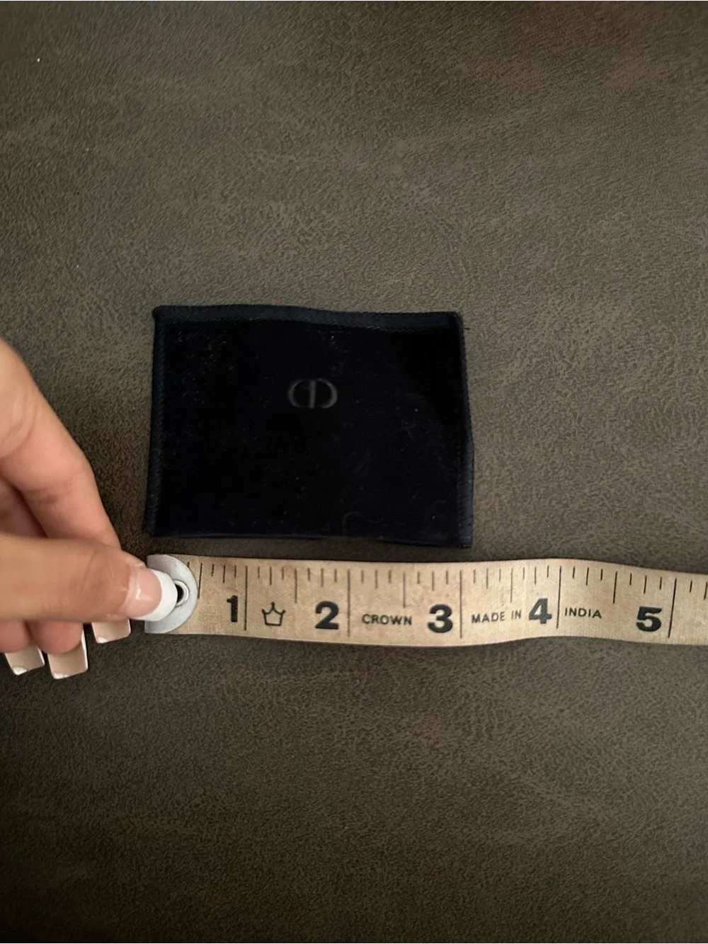 Monogram Black Velvet christian dior Holder.  Great for coins.